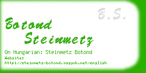 botond steinmetz business card